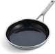 Kitchenaid multi-ply koekenpan ø28cm - rvs - inductie - anti-aanbak - pfas-vrij