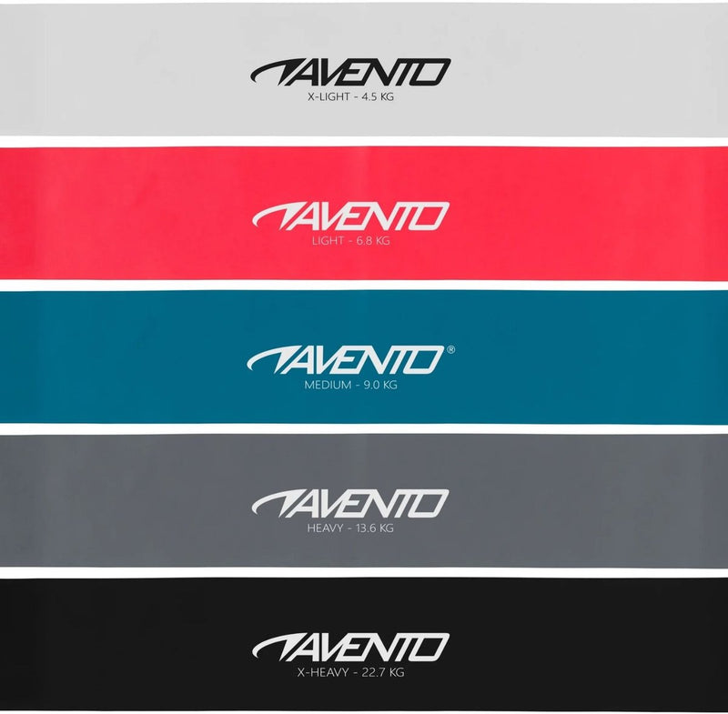 Avento fitness weerstandsbanden set latex - 5 niveaus