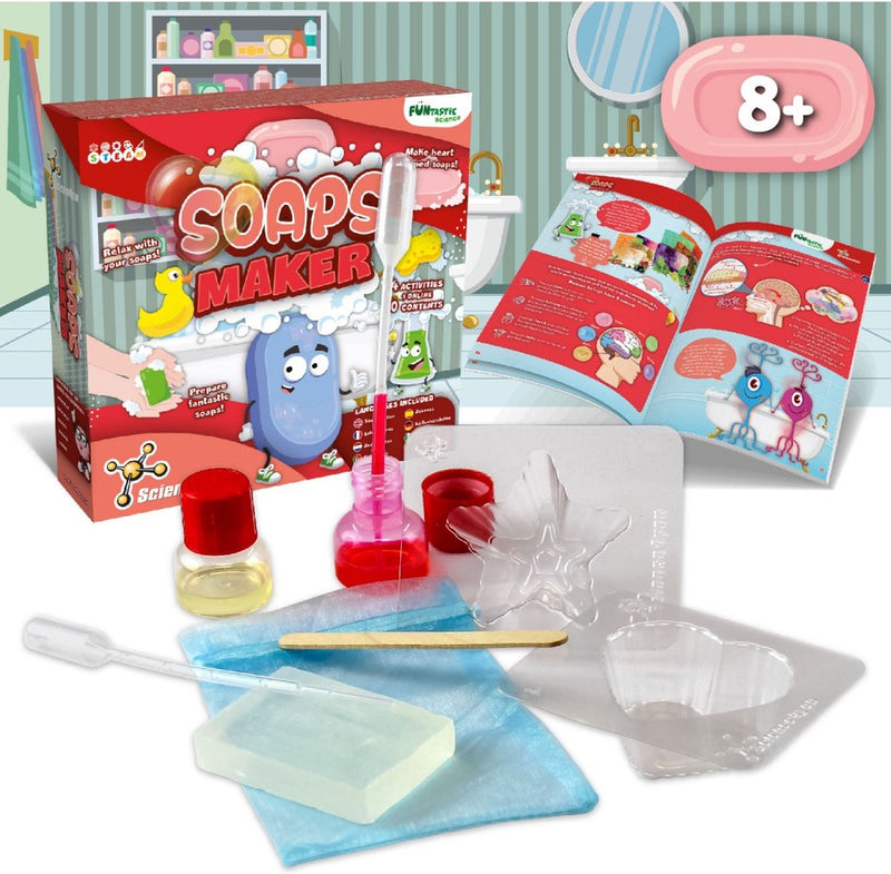 Science 4 you science4you zelf zeep maken - experimenteerset - 10-delige experimentenset - zeep maken - 4 experimenten - voor kinderen vanaf 8 jaar
