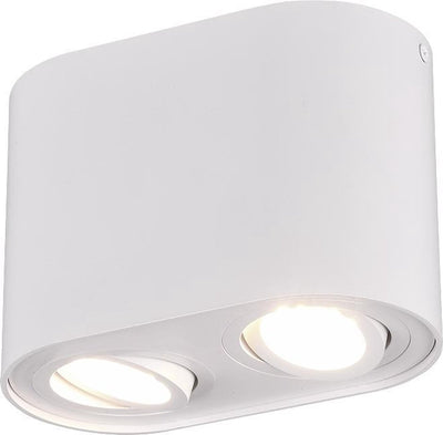 Trio cookie - plafondlamp - wit mat - excl. 2x gu10 4,9 w - dimbaar met schakelaar - niet extern dimmerbaar