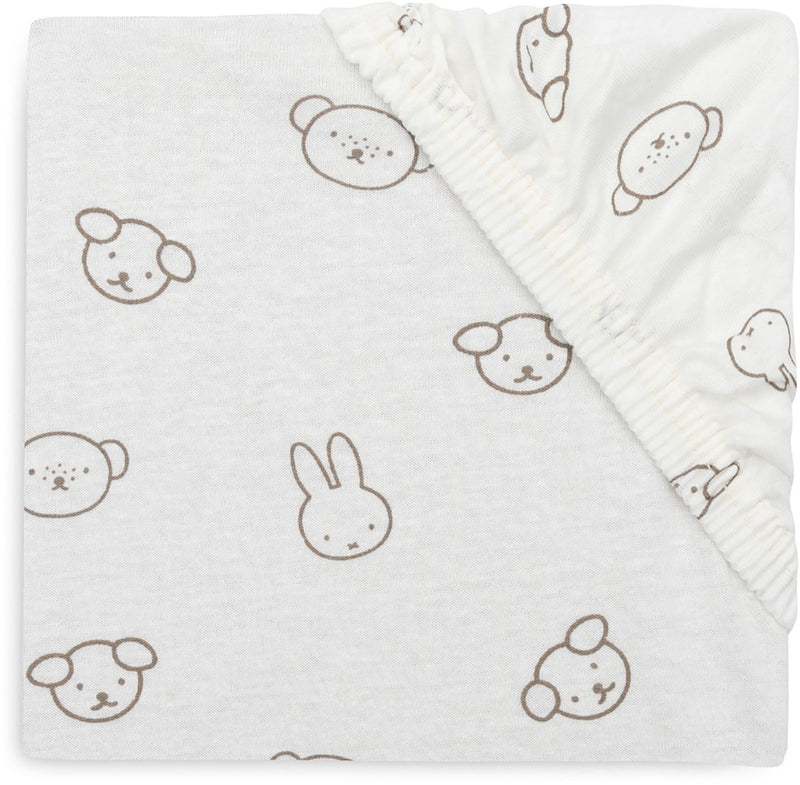 Jollein hoeslaken ledikant - 70 75x140 150cm - jersey - miffy and friends