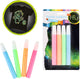 Toi-toys knijp textielstiften glow in the dark, 4st.