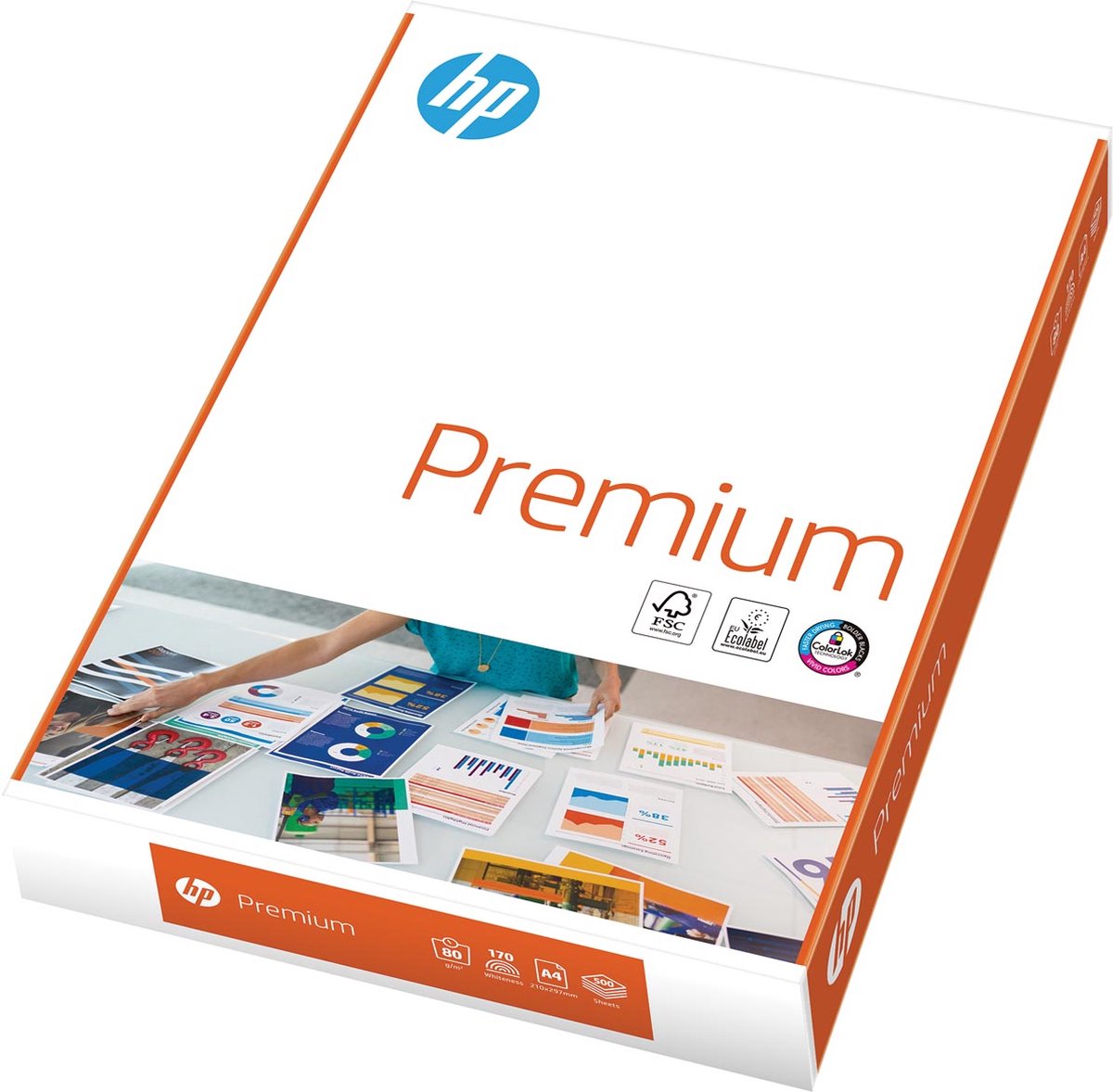 Hp kopieerpapier premium - a4 - 80gr - wit - 5x500 vel (doos)