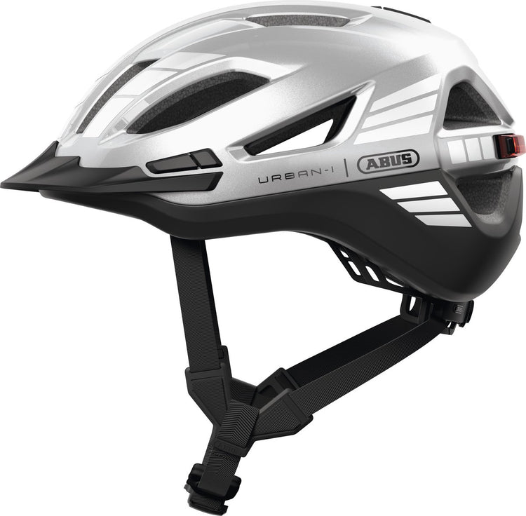 Abus fietshelm urban-i 4.0 ace signal silver s - 51-55 cm - zilver - geschikt voor gebruik op elektrische fietsen - stadsfietsen - 260 g