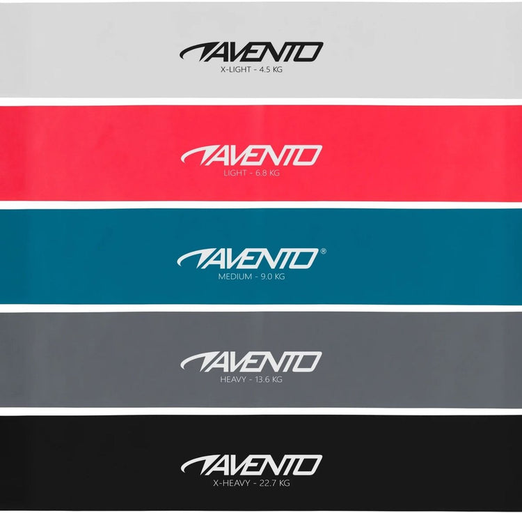 Avento fitness weerstandsbanden set latex - 5 niveaus