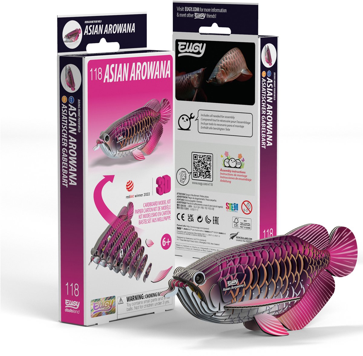 Eugy 3d puzzel - drakenvis - zeedieren - duurzaam - verzamel ze allemaal - 6 jaar