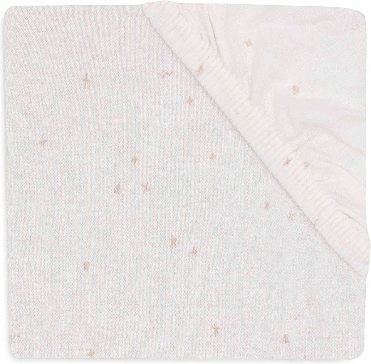 Jollein baby - hoeslaken jersey 70 75x140 150cm - ledikant babybed - zacht katoen - twinkling wild rose