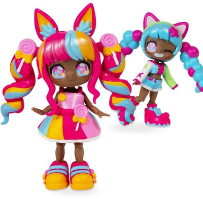 Bandai - animakii lolly bubblegum - aanpasbare poppenset - 1 pop, 4 gezichten, 2 kapsels, 2 outfits, 2 paren schoenen - creatief speelgoed 5+ jaar - hea26351