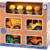 Playgo mini constructie voertuigen met figuren speelset - 8dlg.
