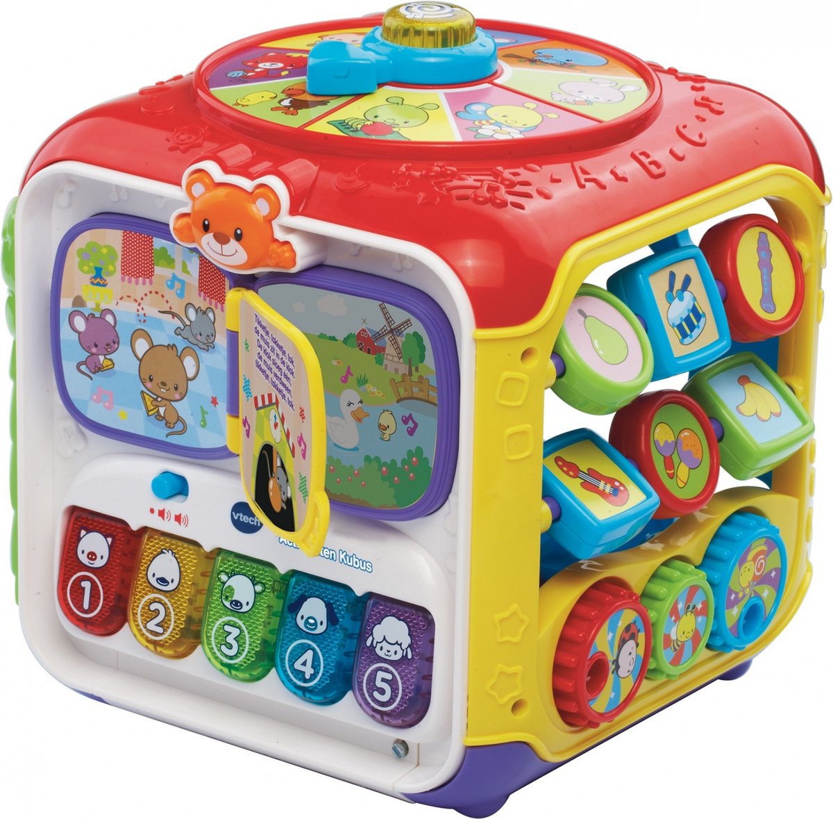 Vtech baby activiteiten kubus - educatief babyspeelgoed - dieren, cijfers en kleuren - cadeau - van 9 tot 36 maanden - rood