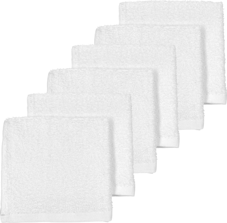 Meyco baby uni monddoekjes - 6-pack - badstof - white - 30x30cm
