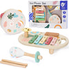 Classic world world houten muziekinstrumenten set iris