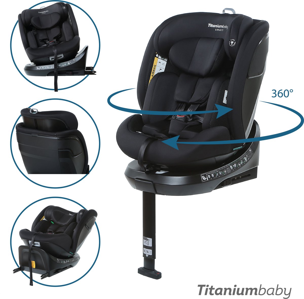 Titanium baby titaniumbaby smart autostoel nitro evo black