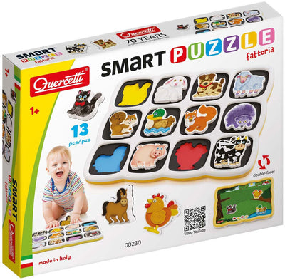 Quercetti vormenpuzzel boerderij junior 12 stukjes