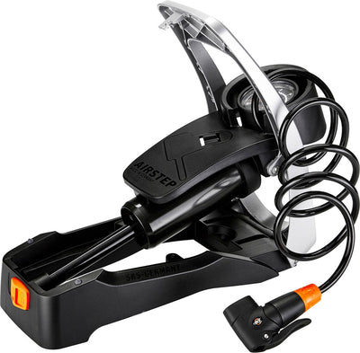 Sks airstep voetpomp met manometer - 7 bar - zwart