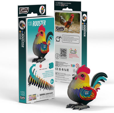Eugy 3d puzzel - haan - boerderijdieren - duurzaam - verzamel ze allemaal - 6 jaar