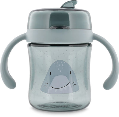 Trixie | 360° drinkbeker met handvatten - mr. shark - gemakkelijk vast te pakken - lekvrij - tritan - vaatwasserbestendig