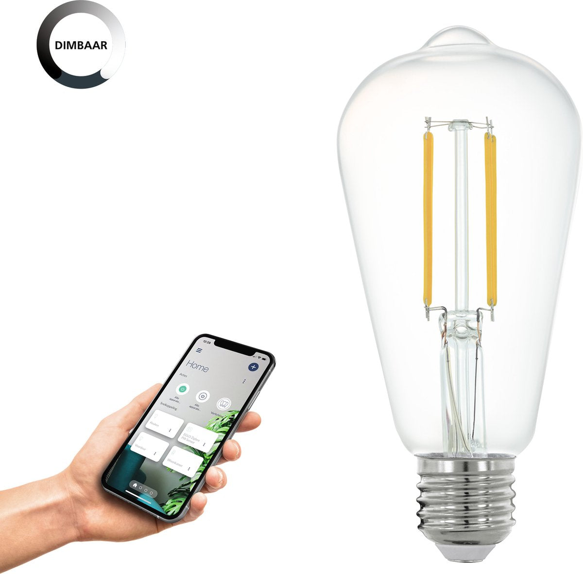 Eglo connect.z smart led lamp - e27 - ø 6,4 cm - 2700k - dimbaar - zigbee