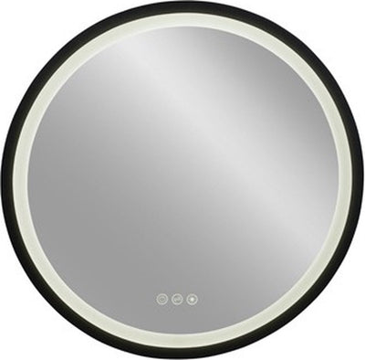 Plieger nero round spiegel rond 80 cm met led met touch bediening