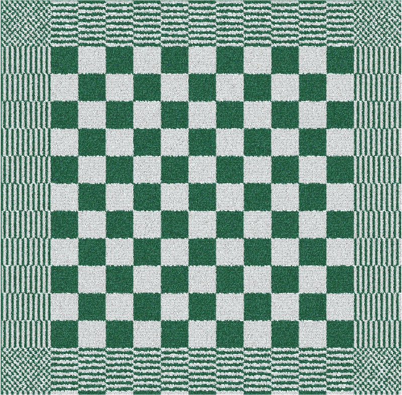 Ddddd barbeque keukendoek - set van 6 - katoen - geruit - 50x55 cm - groen