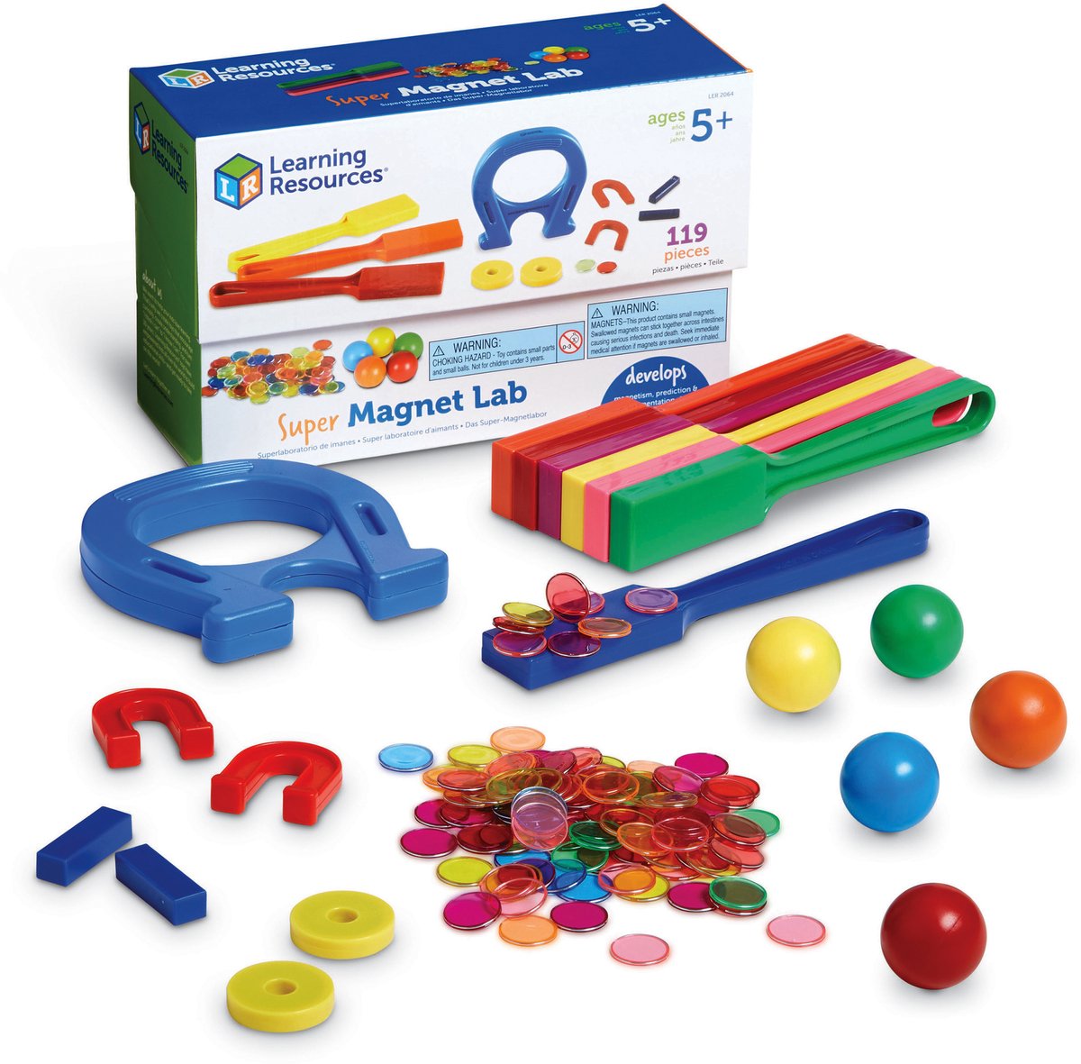 Learning resources super magnet classroom lab kit - 3+