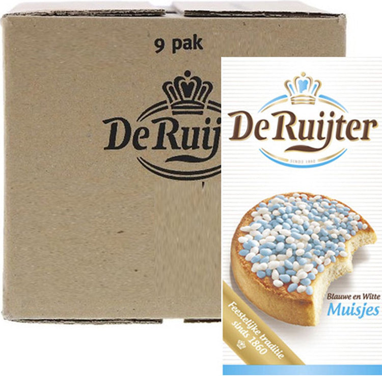 De ruijter blauwe witte muisjes - 9 x 330g