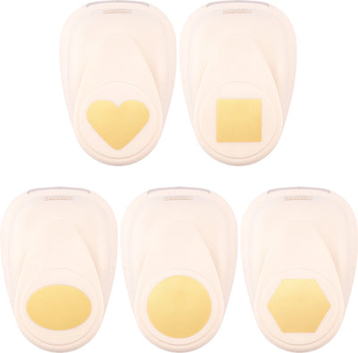 Vaessen creative pons set - figuurpons - vormen - 5 st. - 1,8 cm tot 2,5 cm