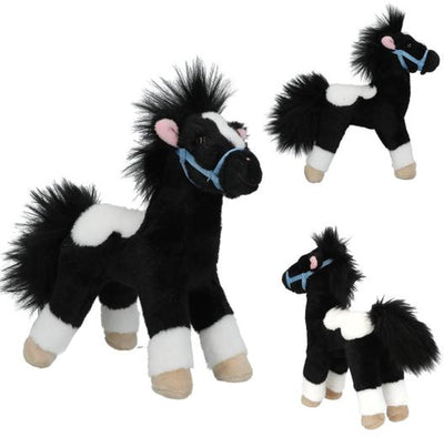 Depesche miss melody knuffel paard zwart-wit 18 cm.