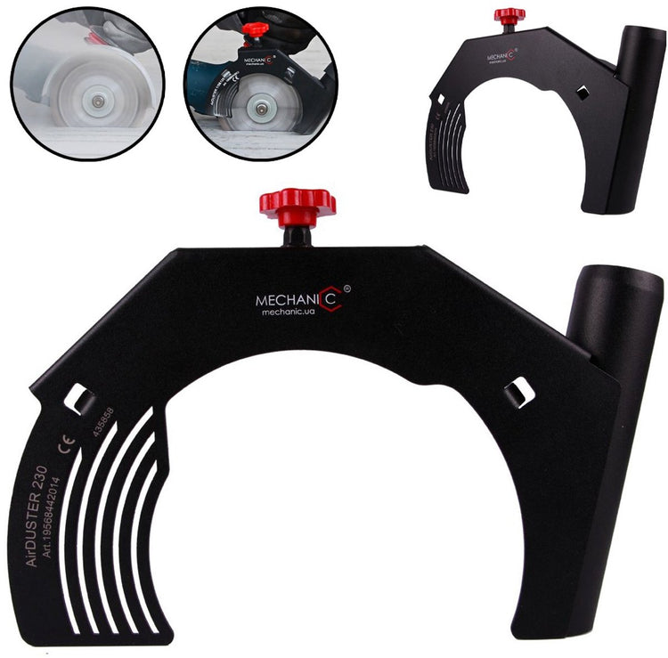 Mechanic airduster 230 - slijpmachine accessoire - stofafzuiging - 230mm