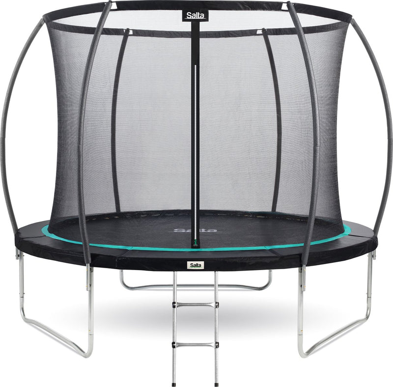 Salta cosmos - ø 305 cm - inclusief ladder - belastbaar tot 120 kg - ronde trampoline met veiligheidsnet - zwart
