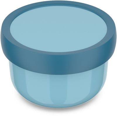 Mepal fruitbox campus - 300 ml - inclusief fruitvorkje - sluit goed af - snackdoosje - cool blue