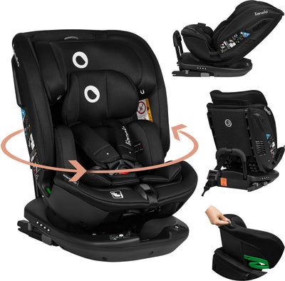 Lionelo bastiaan rwf i-size autostoel 0-36 kg – isofix – 360° draaibaar – i-size r129 – achterwaarts voorwaarts – zijbescherming – tri-guard hoofdsteun – vanaf geboorte tot 12 jaar
