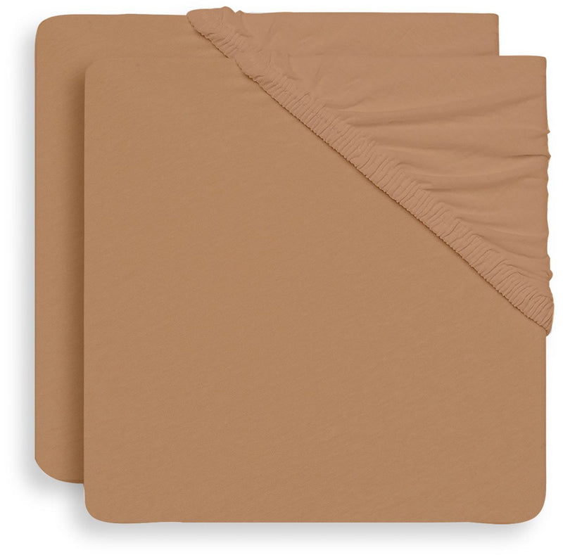 Jollein hoeslaken jersey 60x120cm biscuit (2pack)