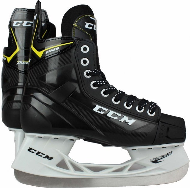 Ccm – supertacks 9366 – ijshockeyschaatsen – schaatsen kinderen – zwart – verstevigde support rvs speedblade – regular fit – maat eu 35