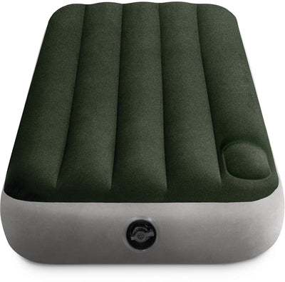 Intex jr. twin dura-beam downy luchtbed met ingebouwde voetpomp - 191x76x25cm