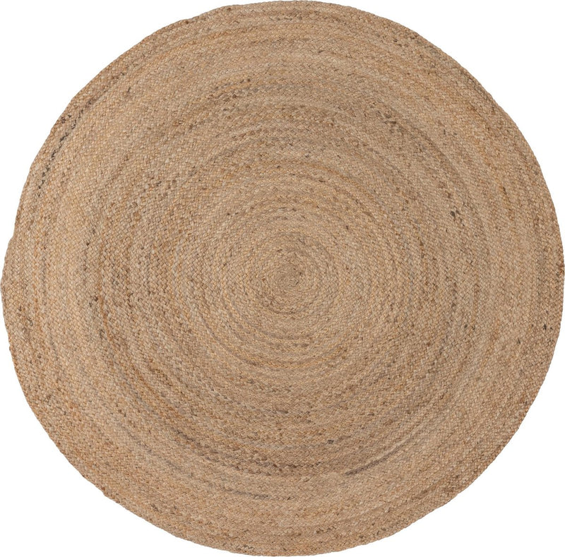Woood ross vloerkleed - jute - naturel - 1x150x150