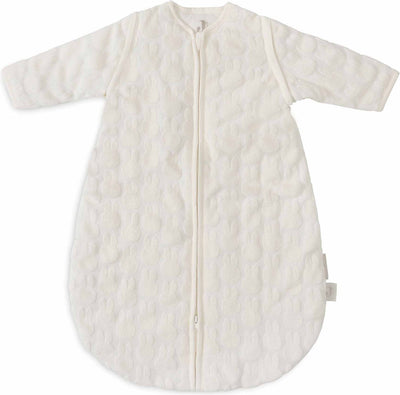 Jollein x nijntje - baby slaapzak winter met afritsbare mouw 60cm - rond - miffy jacquard ivory - winterslaapzak