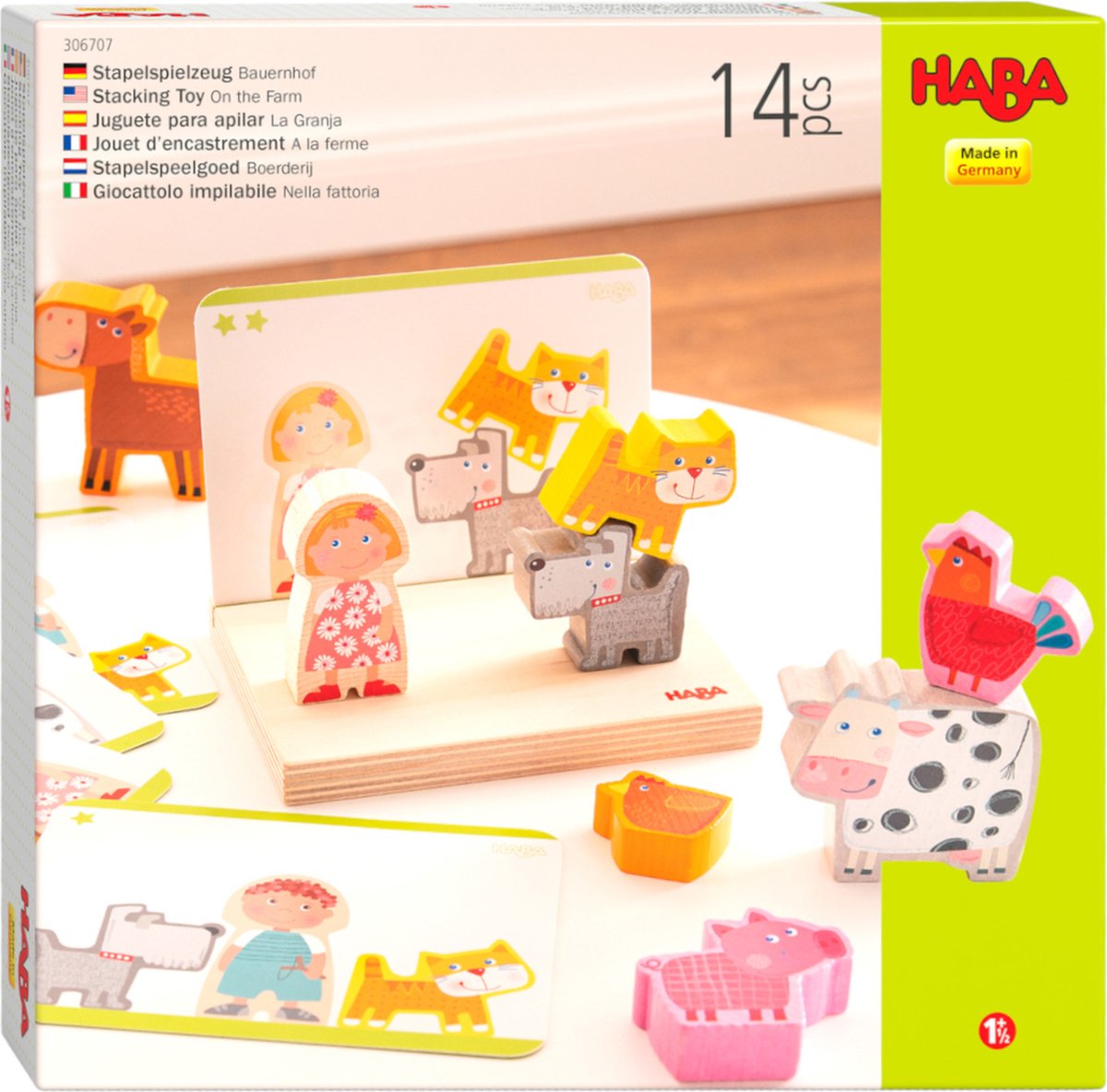 Haba peuter [2 jaar+] stapelspeelgoed boerderij