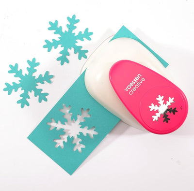 Vaessen creative pons - figuurpons - sneeuwvlok - 6,5 x 7,5 cm