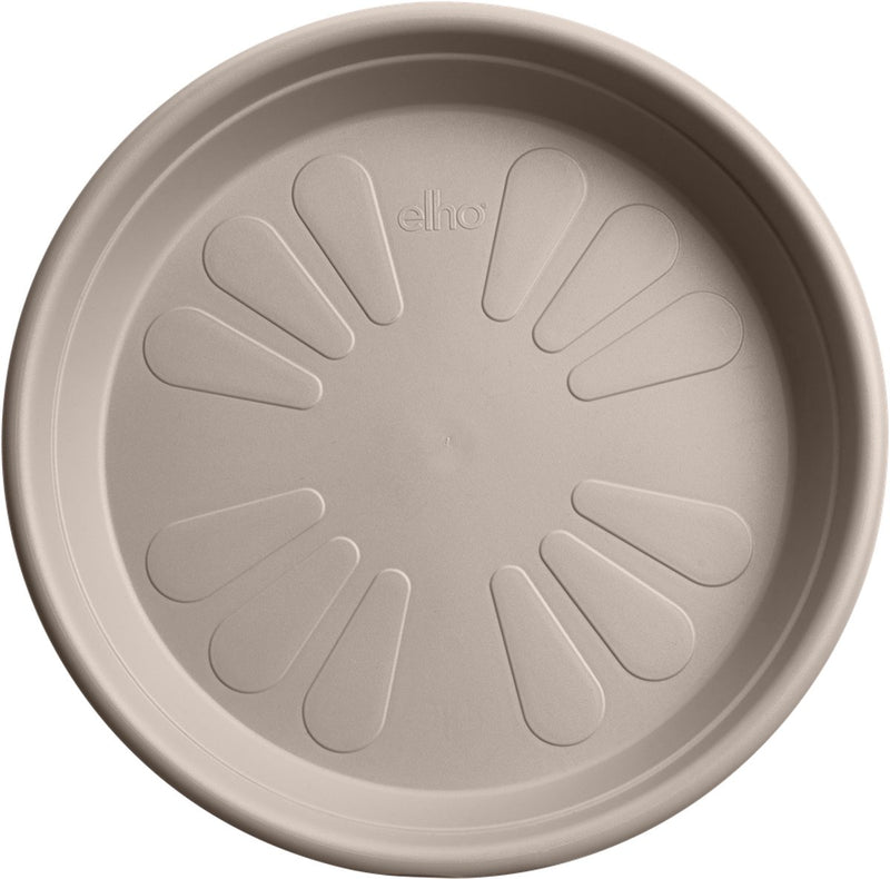 Elho universele schotel rond 48 - schotel voor binnen buiten accessoires - ø 48.0 x h 7.0 cm - paddenstoel beige
