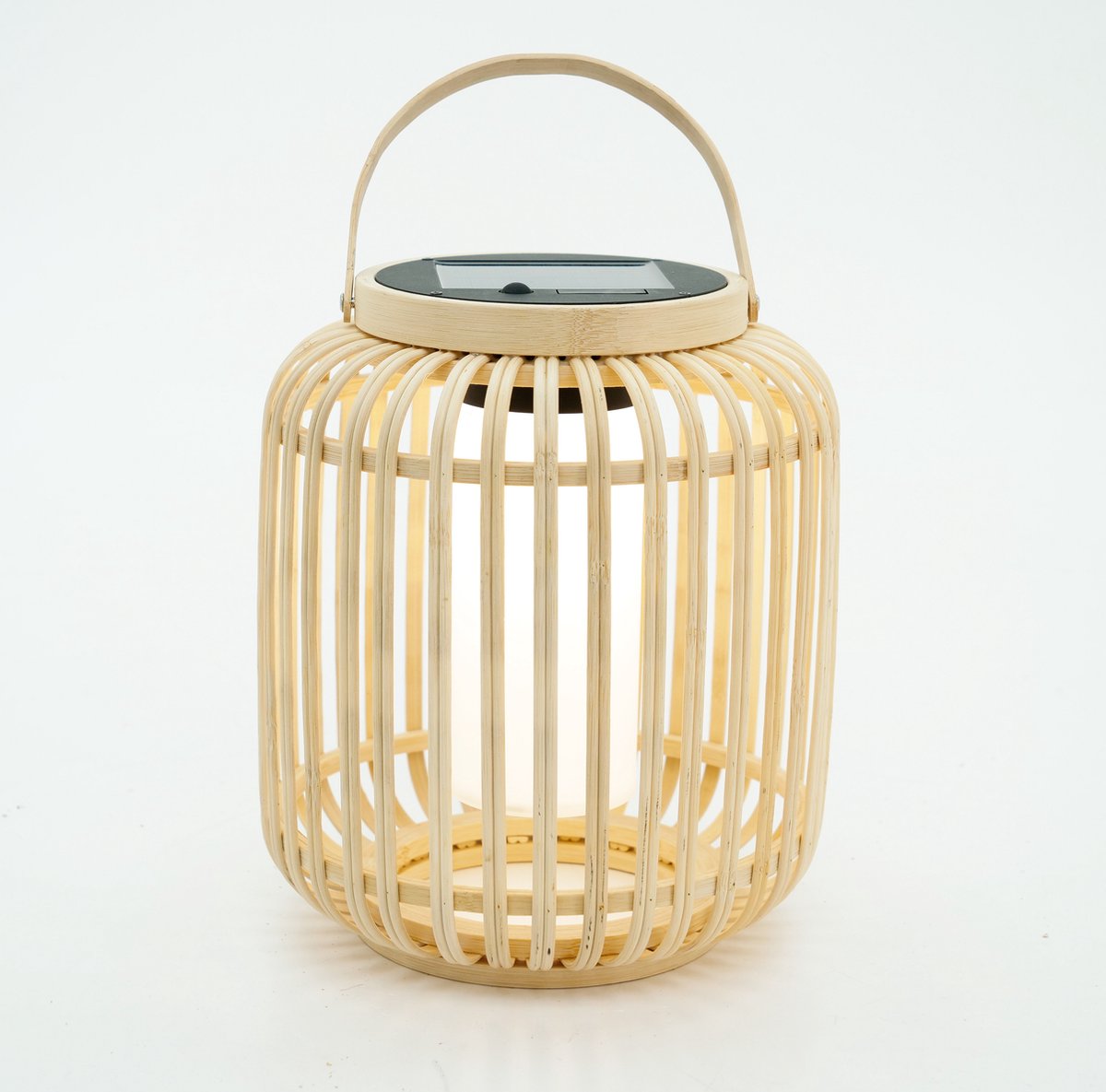 Eglo marliano solar tafellamp buiten - zonne-energie - led - 24 cm - bruin zwart wit - hout - oplaadbaar