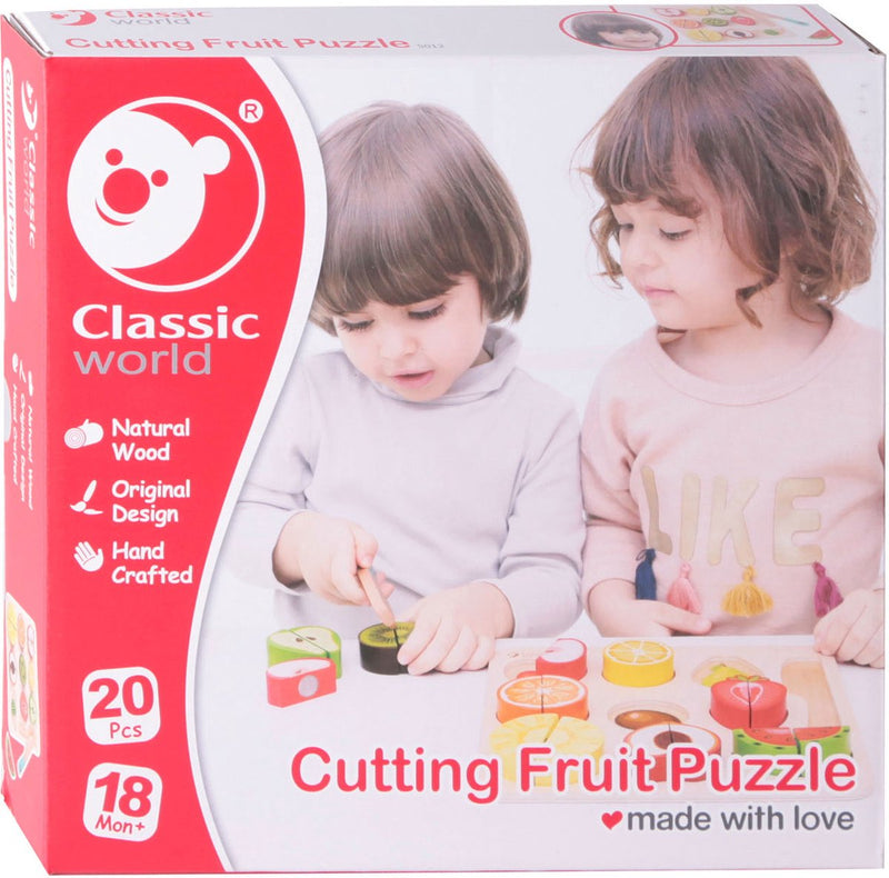 Classic world houten snijfruit, 20dlg.