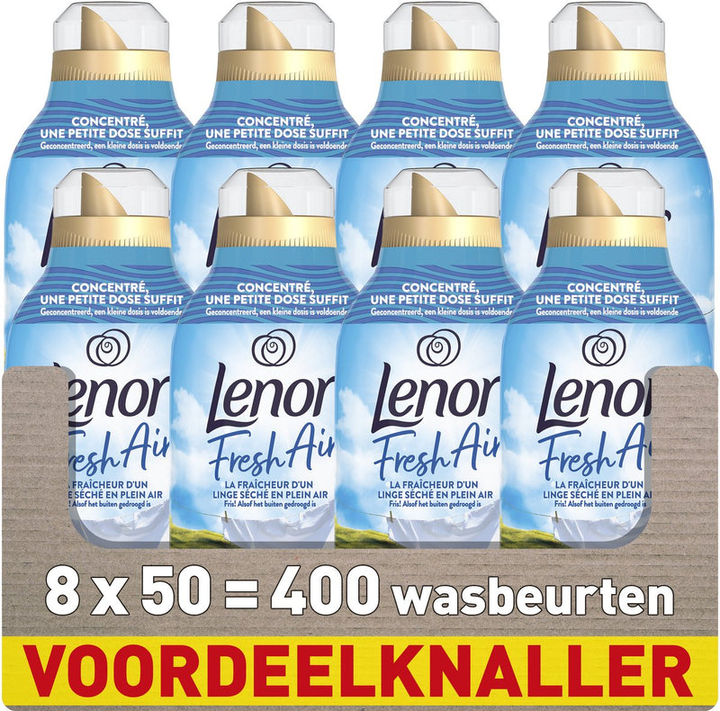 Lenor fresh air wasverzachter - zomerbriesje aan zee - 8 x 50 wasbeurten