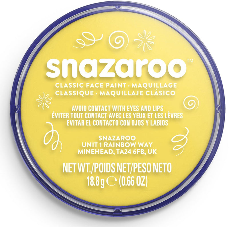 Snazaroo 1118222 - bright yellow - 18ml aqua schmink kinderschmink voor kinderen en volwassenen