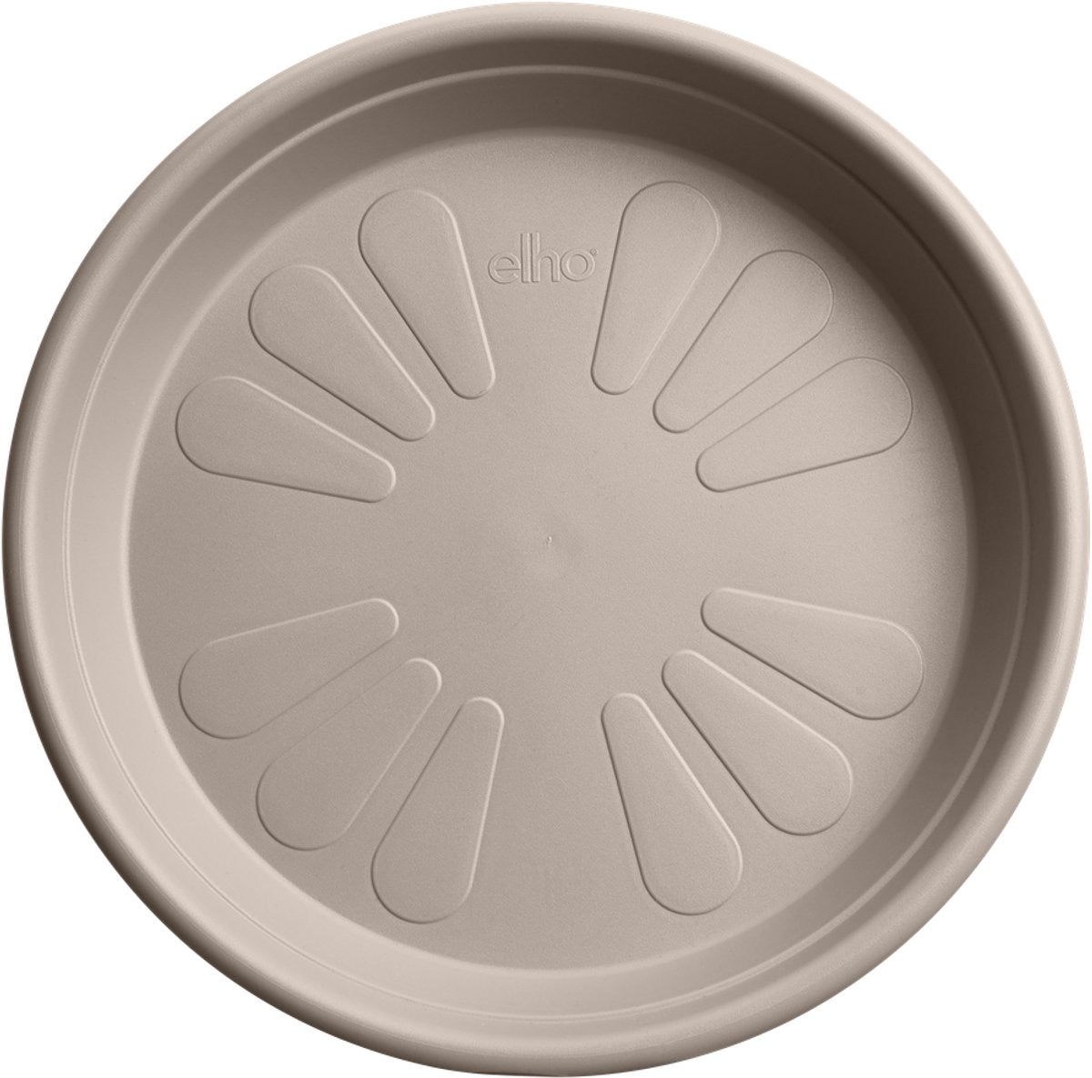 Elho universele schotel rond 48 - schotel voor binnen buiten accessoires - ø 48.0 x h 7.0 cm - paddenstoel beige