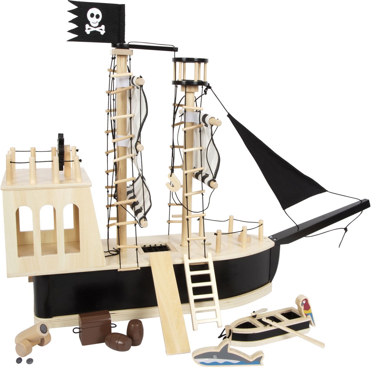 Small foot - houten poppenhuis piratenboot