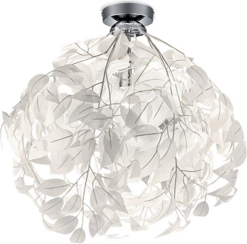 Rl live your light reality leavy - plafondlamp - chroom - excl. 1x e27 8,5 w - plafondbevestiging - patroon bescherming