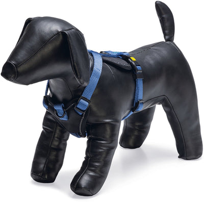 Beeztees parinca premium y-tuig - hondentuig - nylon - blauw - 37-40 cm x 15 mm