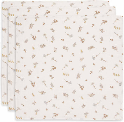 Jollein - hydrofiele doek small 70x70cm - spuugdoekjes - zacht katoen - 3 stuks - riverside