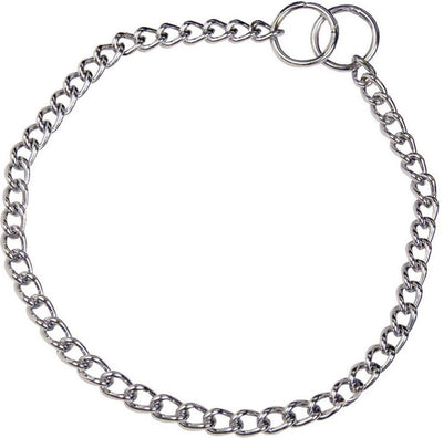 Hs sprenger dog collar silver 2,5 mm links twisted (50 cm)